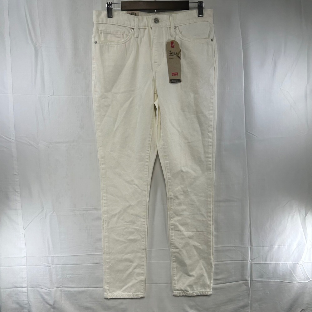 Levis 311 Shaping Skinny Jeans Womens 31x32 White Hypersoft Denim